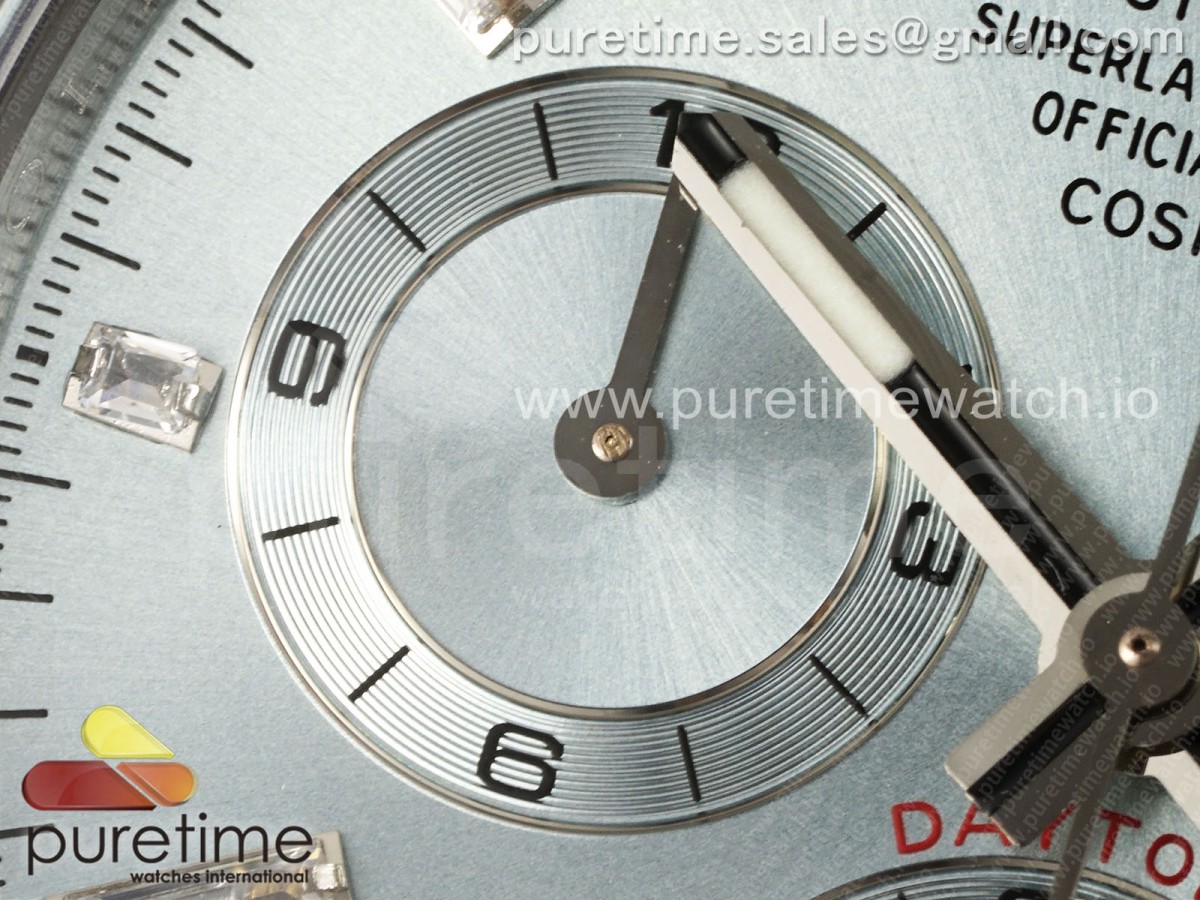 Daytona 116506 Brown Ceramic KING 1:1 Best Edition Ice Blue Crystal Dial on SS Bracelet SH4130 - Image 5