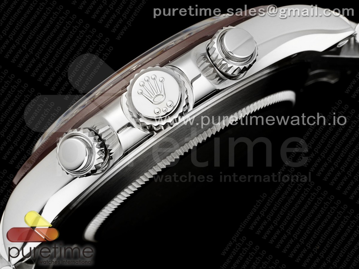 Daytona 116506 Brown Ceramic KING 1:1 Best Edition Ice Blue Crystal Dial on SS Bracelet SH4130 - Image 19