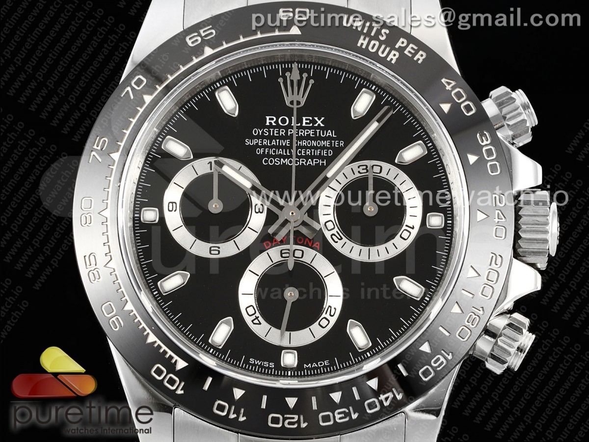 Daytona 116500 KING 1:1 Best Edition Black Dial on SS Bracelet SH4130 - Image 2