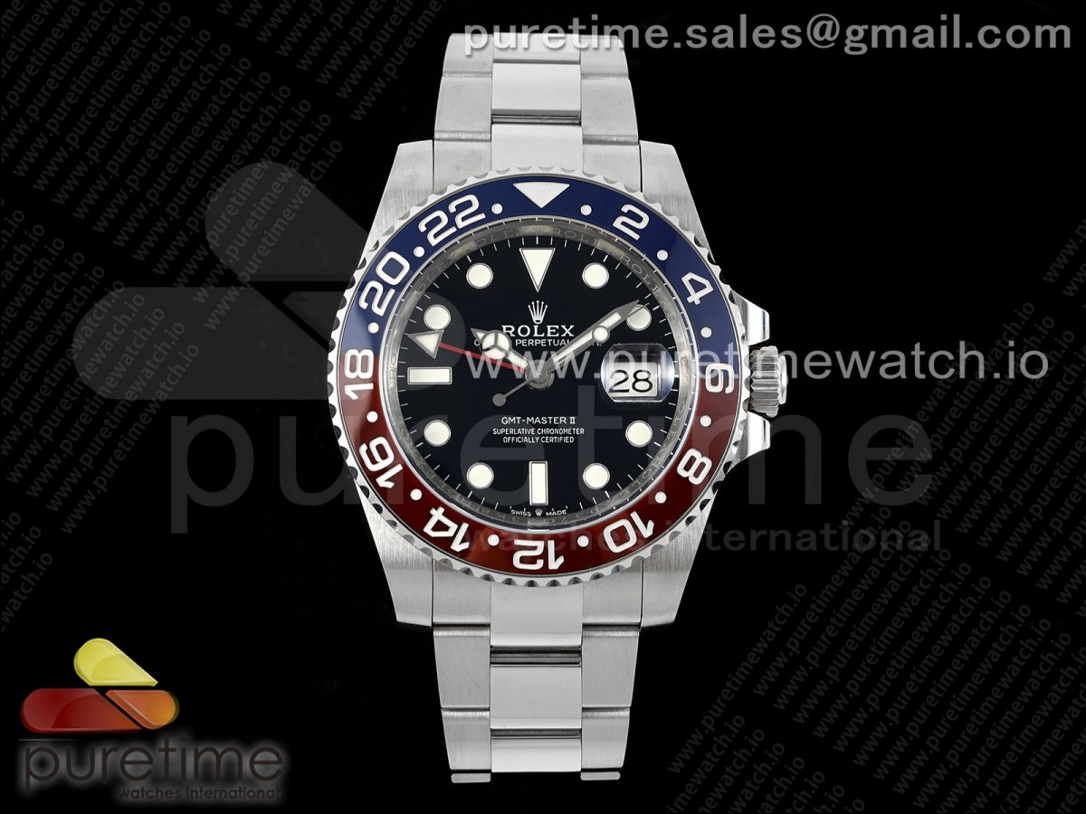 GMT Master II 126710 BLRO 904L SS Noob Best Edition Black Dial on Oyster Bracelet A3285 - Image 3