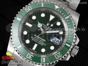 Submariner 40mm 116610 LV Green Ceramic 904L Steel RAF 1:1 Best Edition A2824