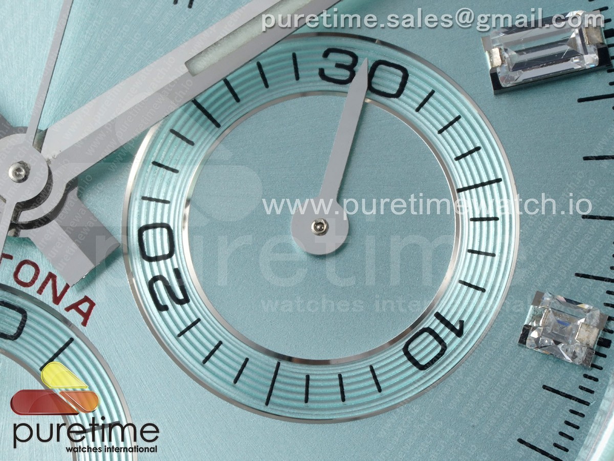 Daytona 116506 QF 1:1 Best Edition Ice Blue Dial Crystal Markers on SS Bracelet SH4130 V3 (Gain Weight) - Image 19
