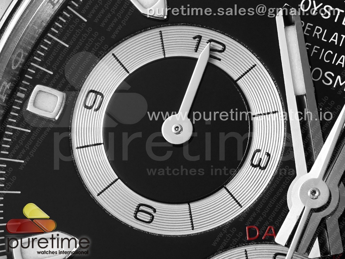 Daytona 116500 ZF 904L SS Gehäuse und Armband Schwarzes Zifferblatt SH4130 – Bild 9