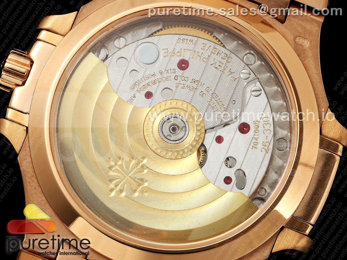 Nautilus 7118 Ladies RG Orange Diamonds PPF 1:1 Best Edition RG Dial on RG Bracelet 324CS - Image 10