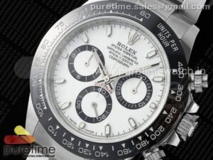 Daytona 116500 JDF 1:1 Best Edition 904L Steel White Dial on SS Bracelet A7750
