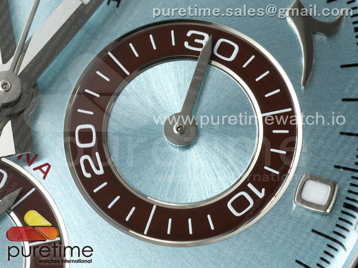 Daytona 116506 Clean 1:1 Best Edition Ice Blue Dial Arabic Markers on SS Bracelet SA4130 V2 - Image 4