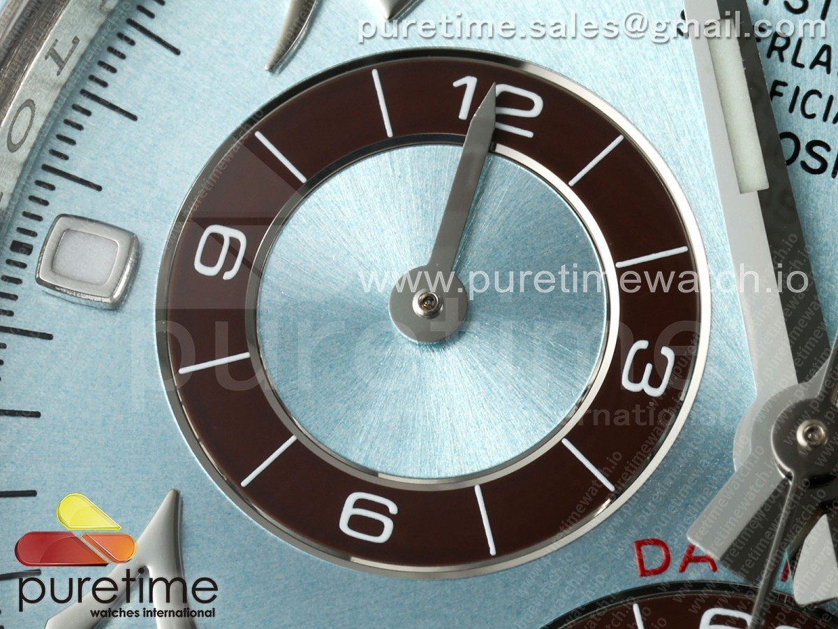 Daytona 116506 Clean 1:1 Best Edition Ice Blue Dial Arabic Markers on SS Bracelet SA4130 V2 - Image 5
