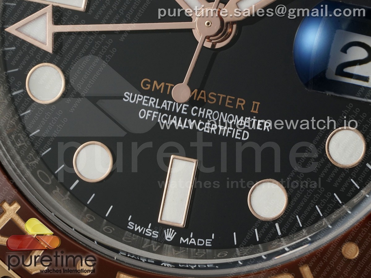 GMT Master II 126715 CHNR 904L SS APSF 1:1 Best Edition on Oyster Bracelet VR3285 CHS - Image 6