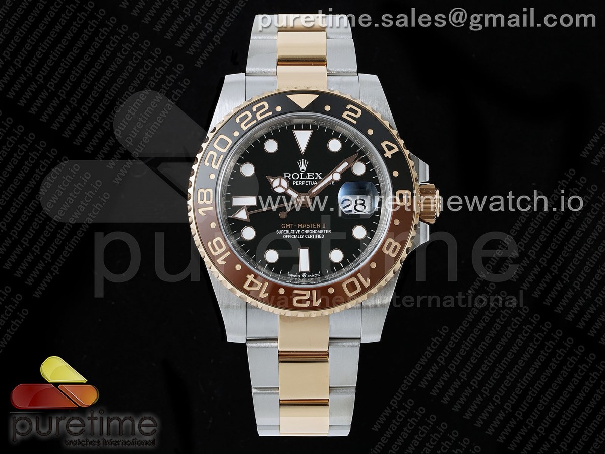 GMT Master II 126715 CHNR 904L SS APSF 1:1 Best Edition on Oyster Bracelet VR3285 CHS - Image 3
