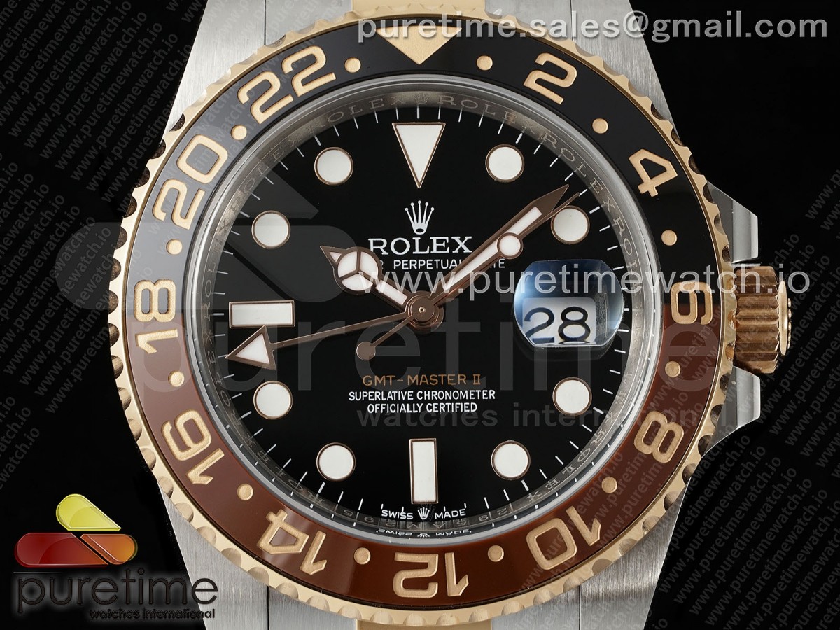 GMT Master II 126715 CHNR 904L SS APSF 1:1 Best Edition on Oyster Bracelet VR3285 CHS - Image 8