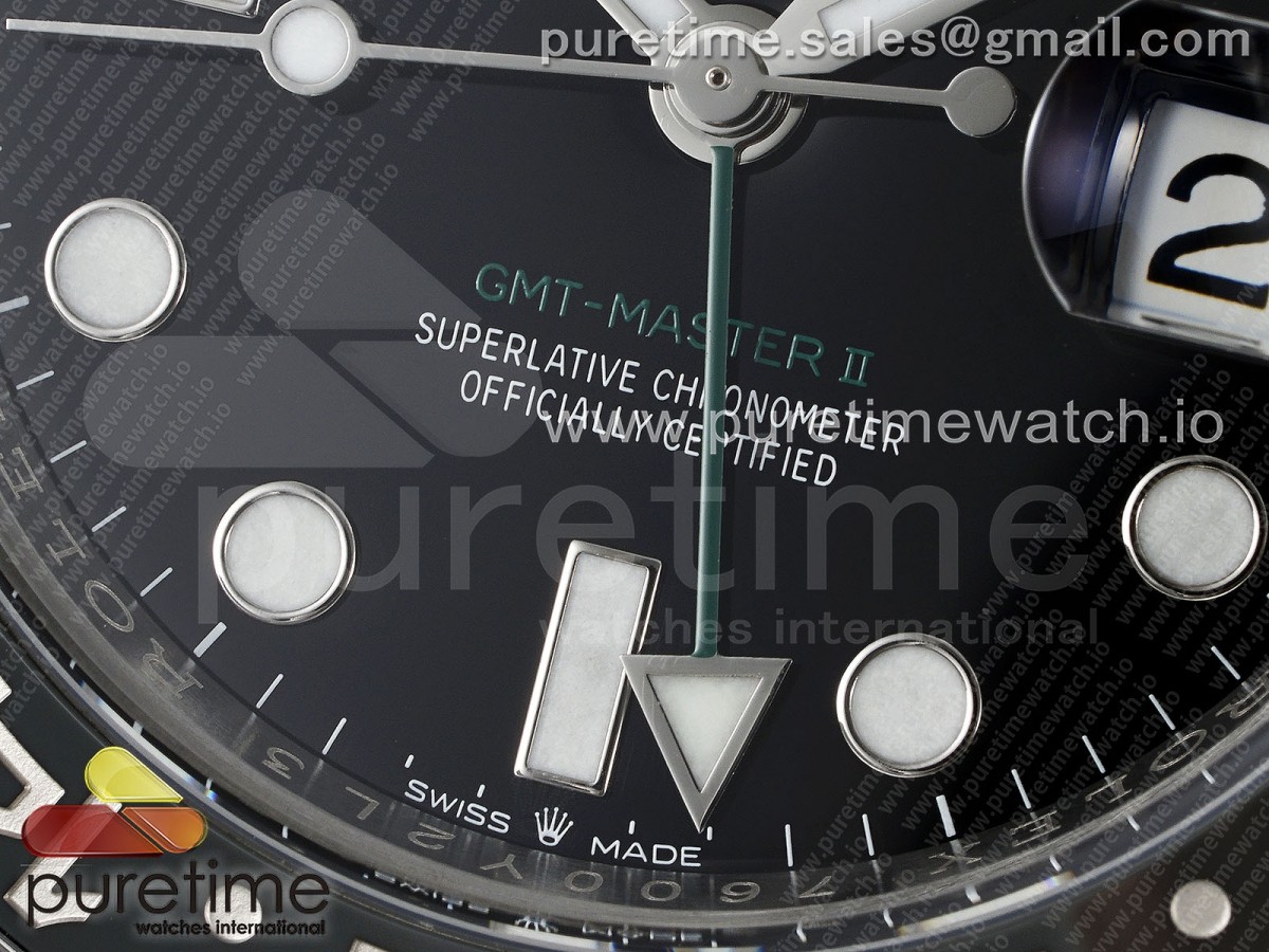 GMT-Master II 126710 GRNR Acier noir/gray en céramique 904L propre sur la sangle d'huître DD3285 – Image 5