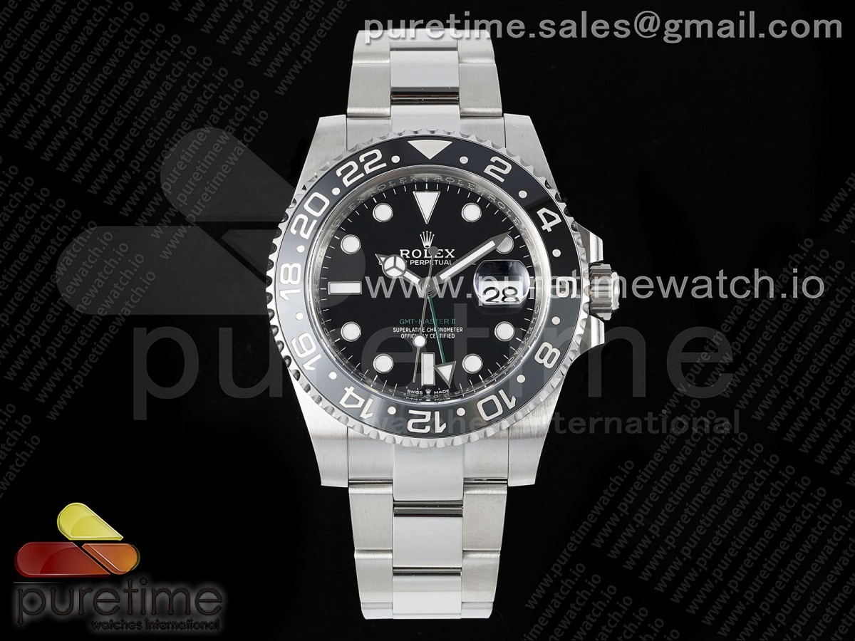 GMT-Master II 126710 GRNR Acier noir/gray en céramique 904L propre sur la sangle d'huître DD3285 – Image 3