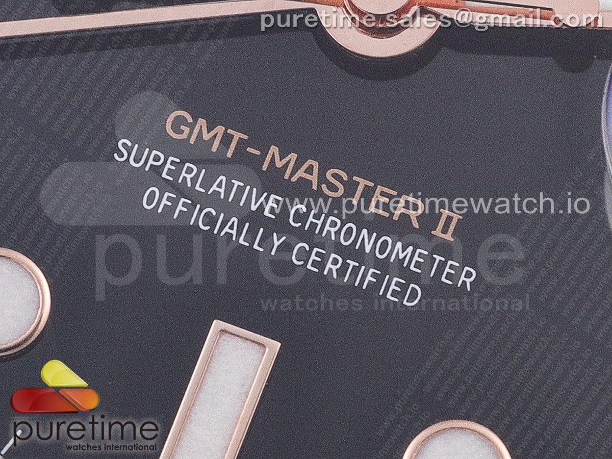 GMT-Master II Rootbeer 126715 CHNR Black/Brown Ceramic Clean Factory Best Edition Wrapped RG Gold Case and Bracelet A2836 - Image 4