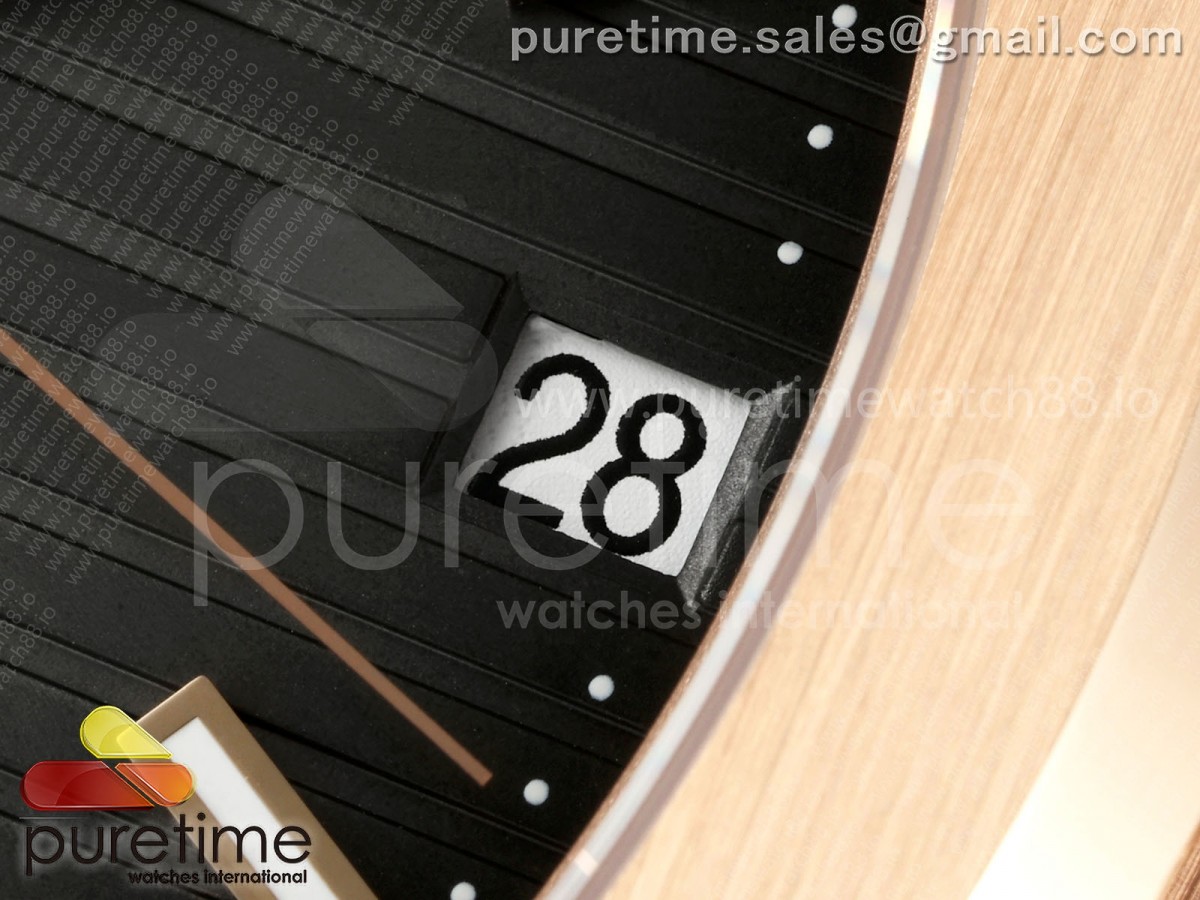Nautilus 5711 RG DDF Gray Dial on Black Leather Strap DD324 (Weighted) - Image 3