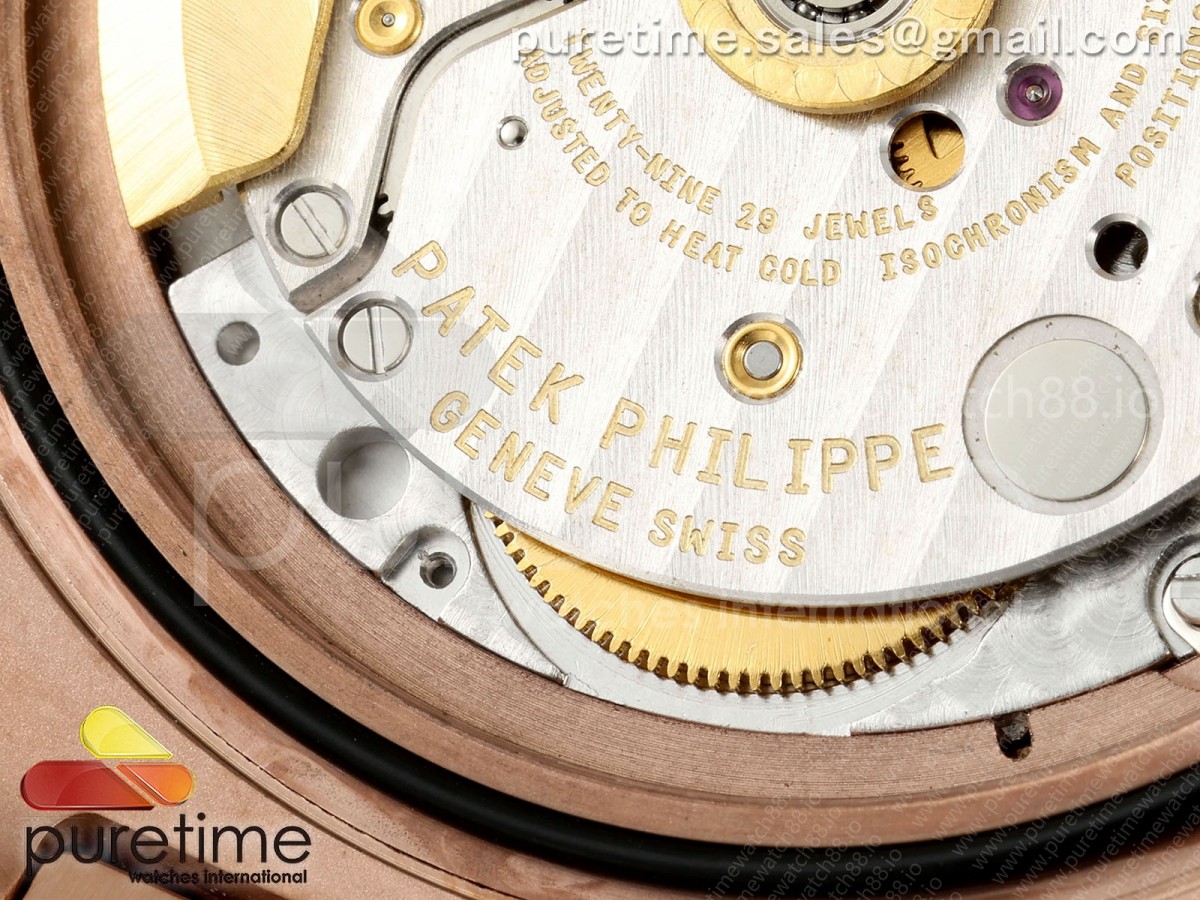 Nautilus 5711 RG DDF Weißes Zifferblatt auf braunem Lederarmband DD324 (gewichtet) – Bild 20