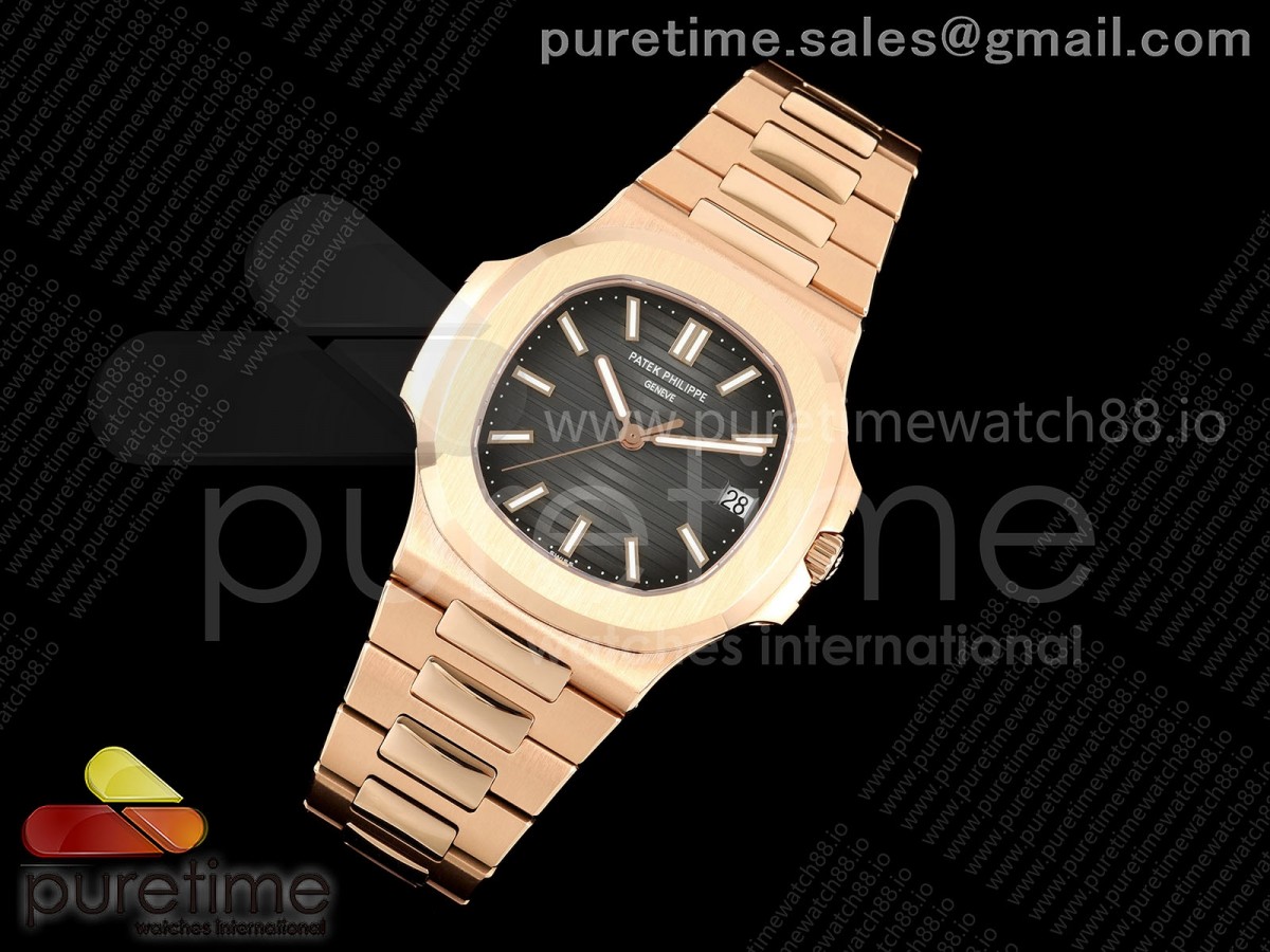 Nautilus 5711 RG DDF Gray Dial on RG Bracelet DD324 (Weighted)
