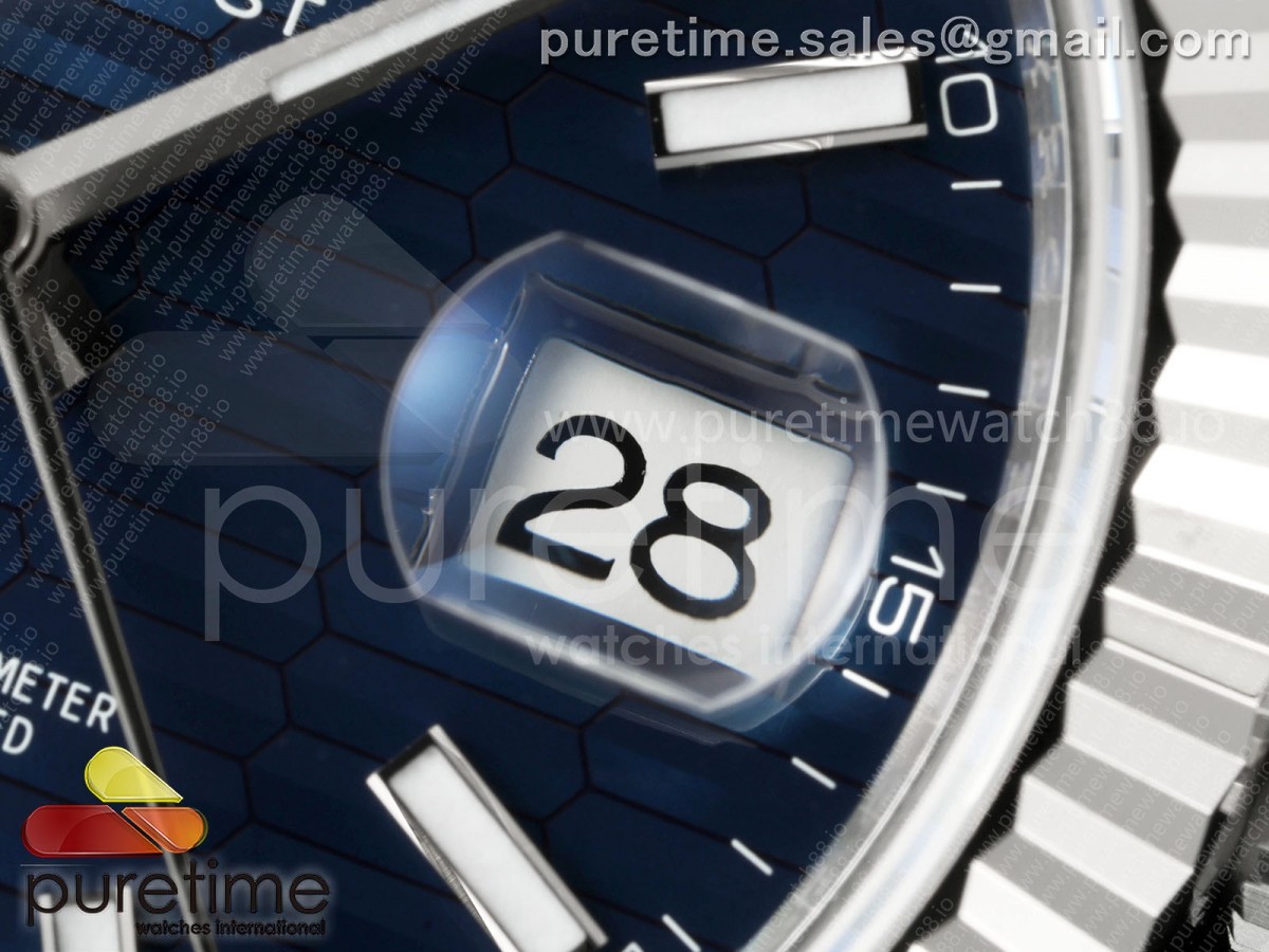 DateJust 41 126334 SEEK 1:1 Best Edition 904L Steel Blue Textured Stick Dial on Jubilee Bracelet VR3235 - Image 3