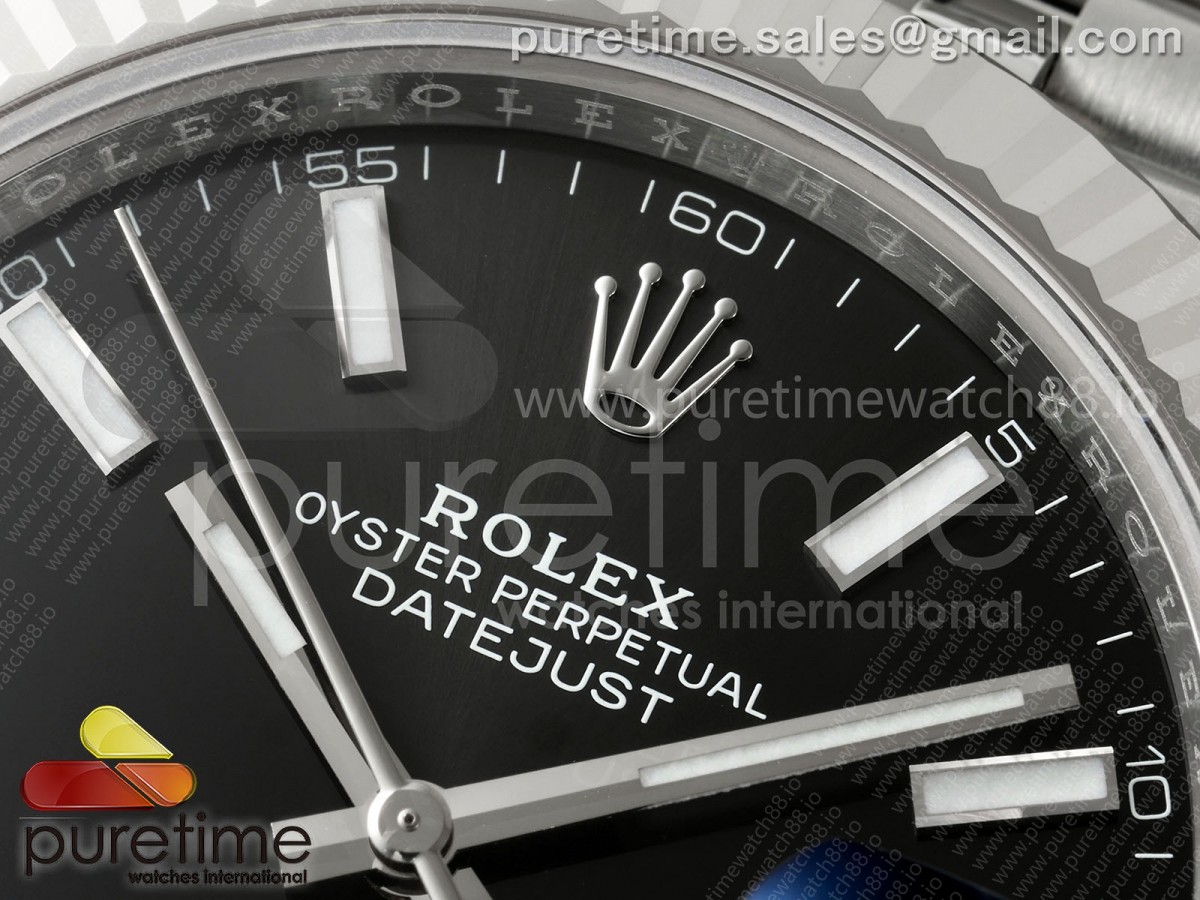 DateJust 41 126334 SEEK 1:1 Best Edition 904L Steel Black Stick Dial on Jubilee Bracelet VR3235 - Image 2