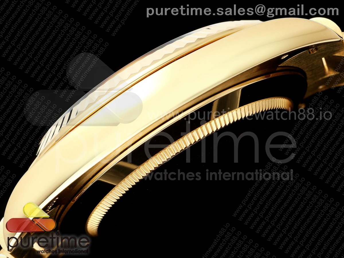 DayDate 36MM YG QF 1:1 Best Edition Black Stick Dial on President Bracelet A2836 V6 - Image 11