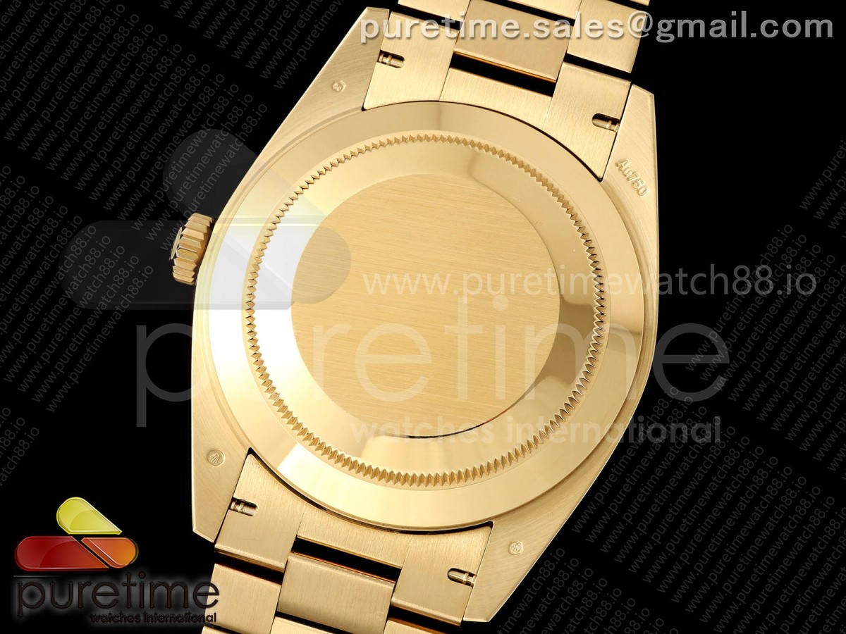 DayDate 36MM YG QF 1:1 Best Edition Black Stick Dial on President Bracelet A2836 V6 - Image 39