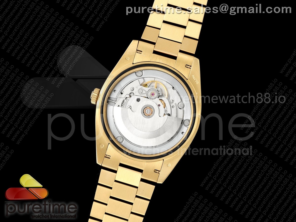 DayDate 36MM YG QF 1:1 Best Edition Black Stick Dial on President Bracelet A2836 V6 - Image 14