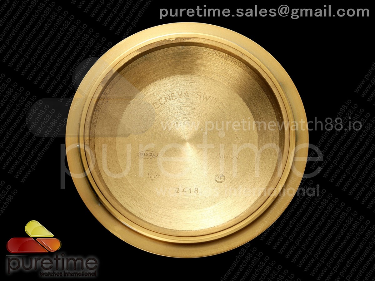 DayDate 36MM YG QF 1:1 Best Edition Black Stick Dial on President Bracelet A2836 V6 - Image 9