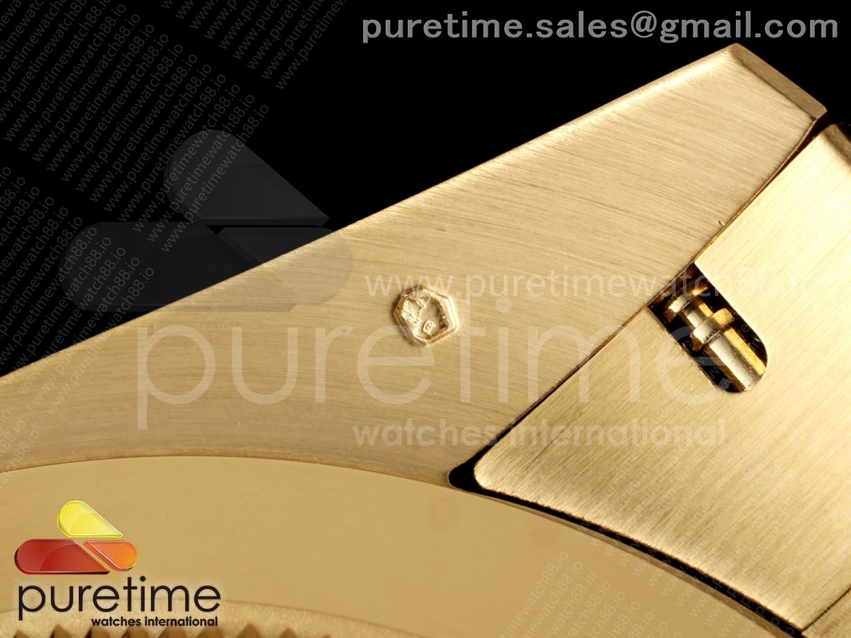 DayDate 36MM YG QF 1:1 Best Edition Black Stick Dial on President Bracelet A2836 V6 - Image 20