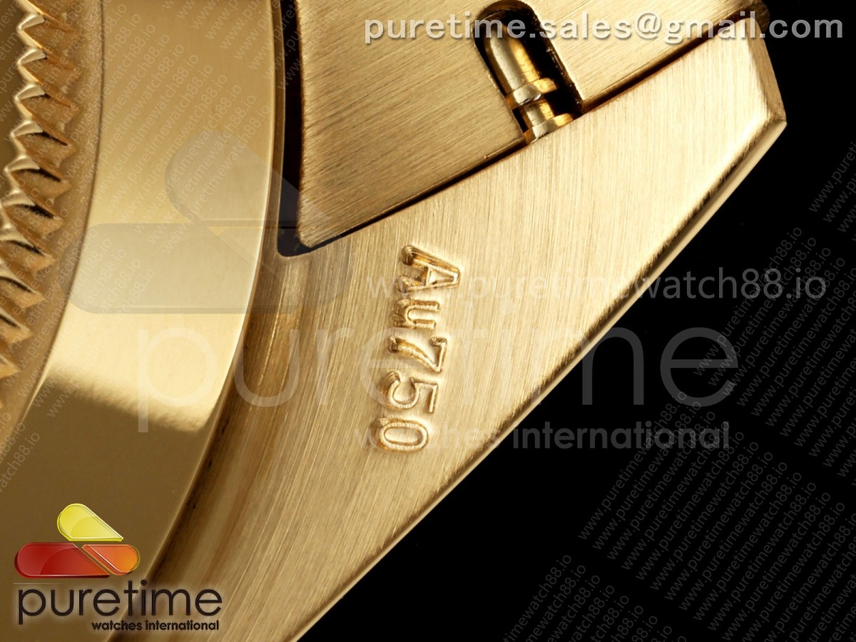 DayDate 36MM YG QF 1:1 Best Edition Black Stick Dial on President Bracelet A2836 V6 - Image 21