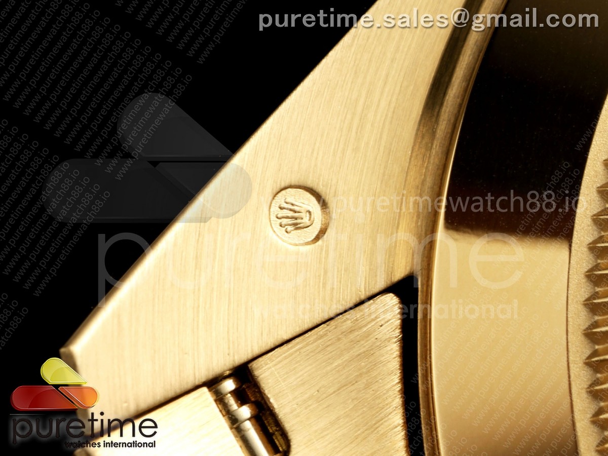 DayDate 36MM YG QF 1:1 Best Edition Black Stick Dial on President Bracelet A2836 V6 - Image 23