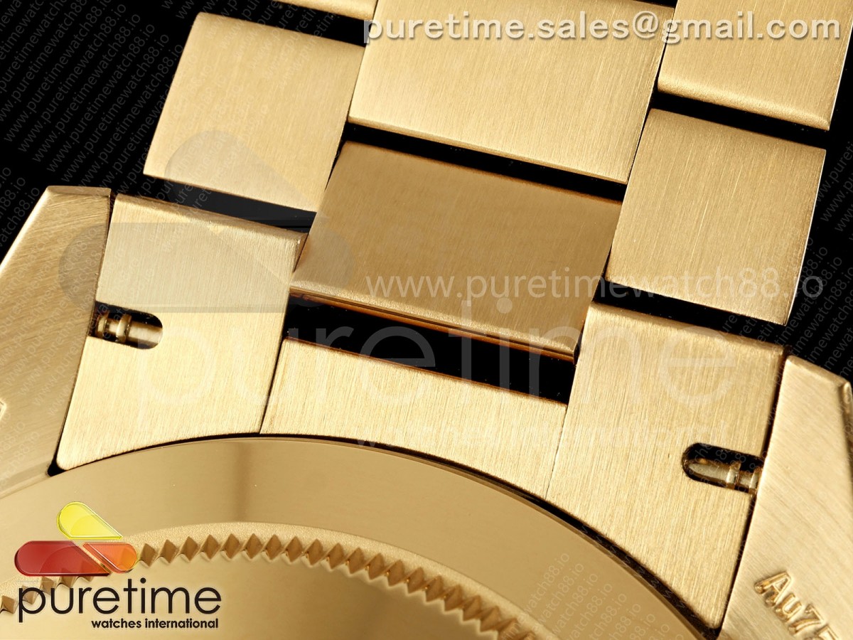 DayDate 36MM YG QF 1:1 Best Edition Black Stick Dial on President Bracelet A2836 V6 - Image 24