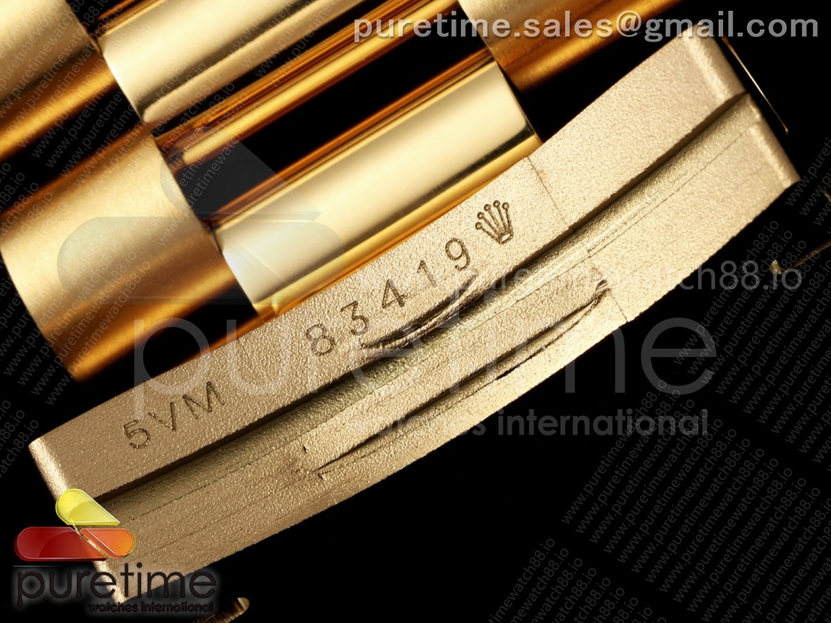 DayDate 36MM YG QF 1:1 Best Edition Black Stick Dial on President Bracelet A2836 V6 - Image 26