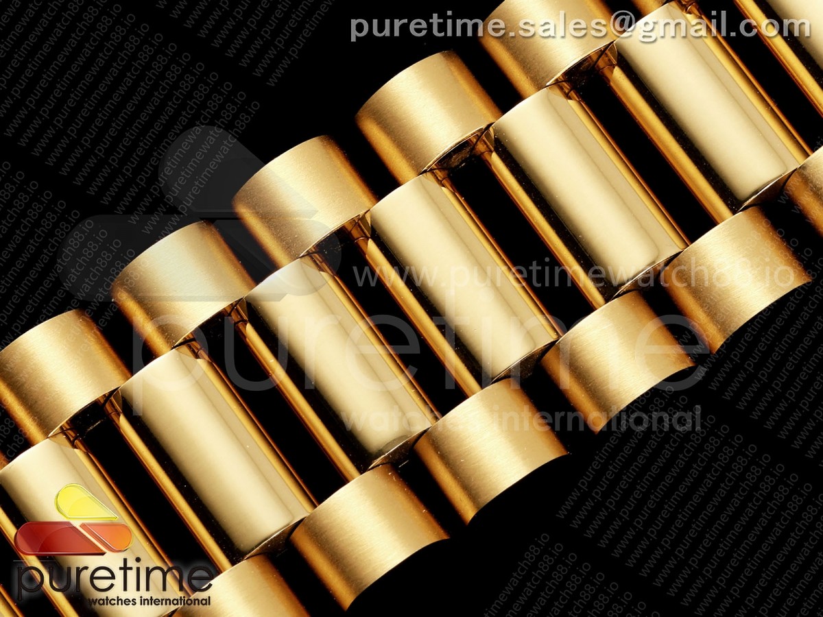 DayDate 36MM YG QF 1:1 Best Edition Black Stick Dial on President Bracelet A2836 V6 - Image 27