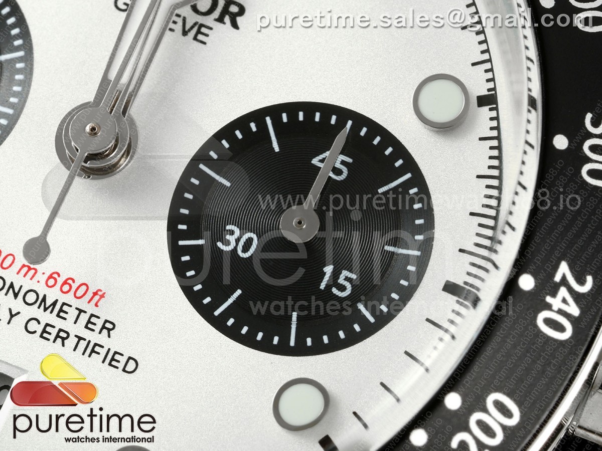 Black Bay Chrono SS BLSF 1:1 Best Edition White/Black Dial on Jubilee Strap A7750 - Image 5
