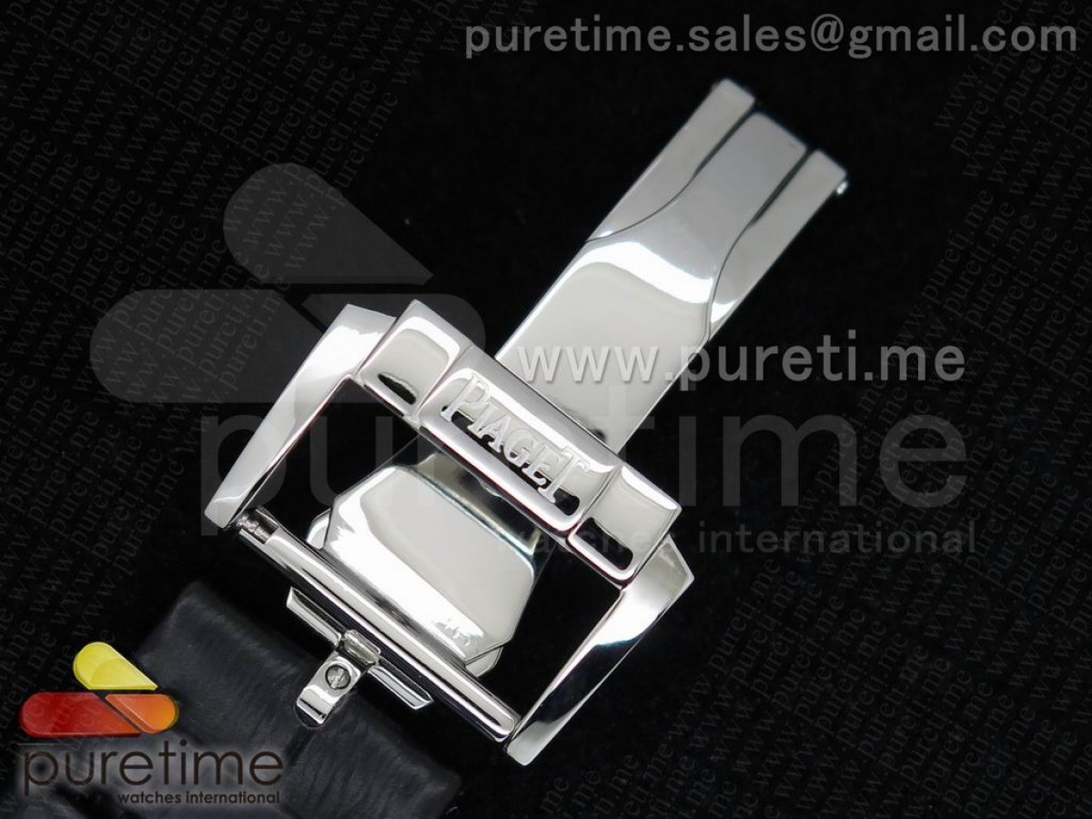 Piaget Polo SS Diamonds Dial/Bezel on Black Leather Strap MIYOTA9015