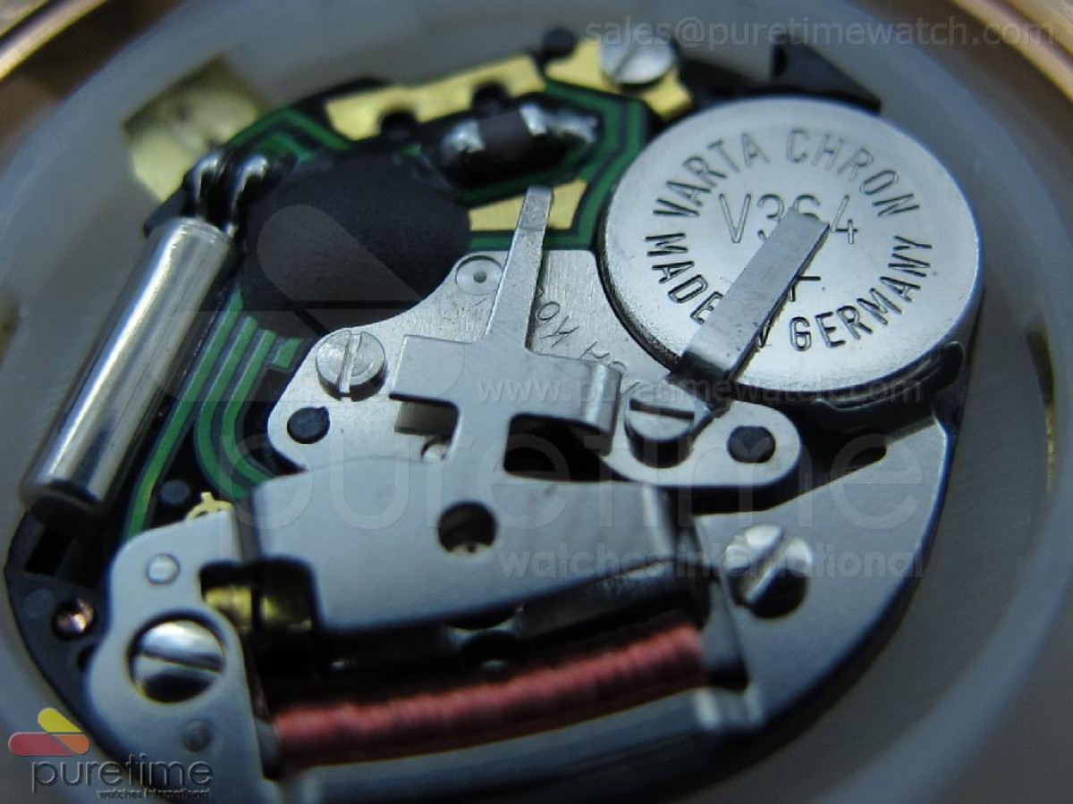 Perpetuelle RG MOP Dial on Black Leather Strap