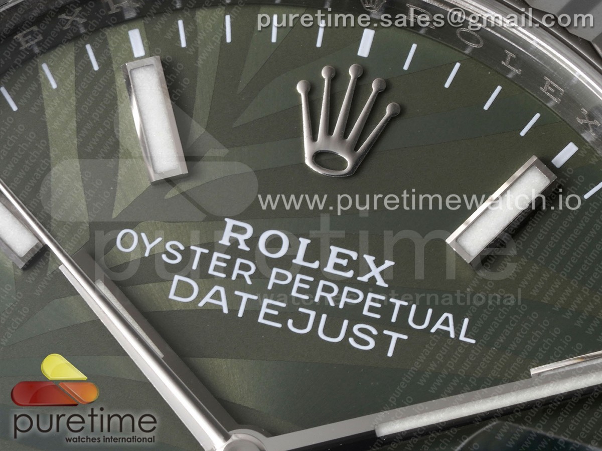 DateJust 36 126234 Clean 904L Steel Green Leaf Dial on Jubilee Bracelet VR3235