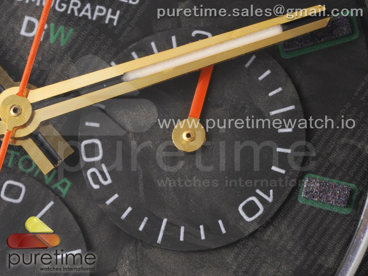 Daytona DIW Carbon Case and Bezel N6F Carbon/Green Dial on Green Nylon Strap SA4130
