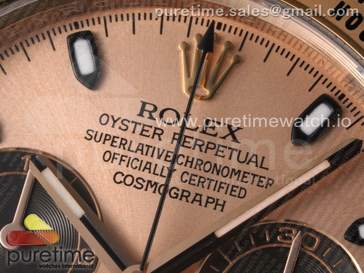Daytona 116505 Clean RG Dial Black Markers on RG Bracelet SA4130 V2