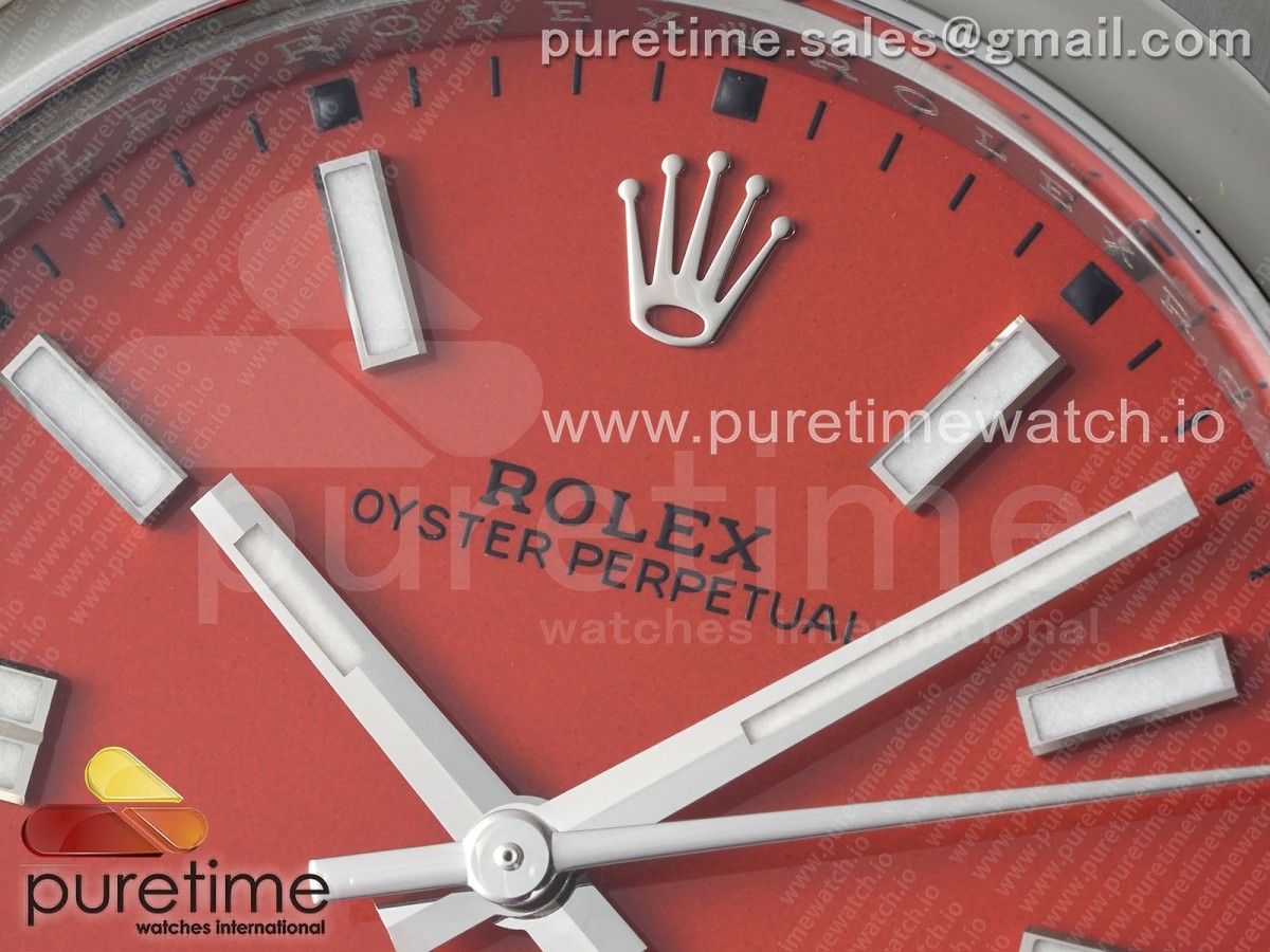 Oyster Perpetual 126000 36mm Clean 904L Steel Red Dial VR3230