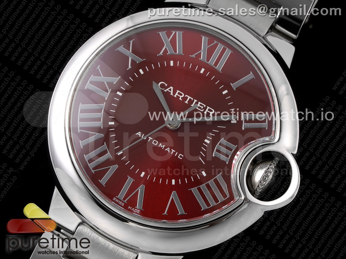 Ballon Bleu 33mm SS AF Red Dial on SS Bracelet SEIKO NH05A