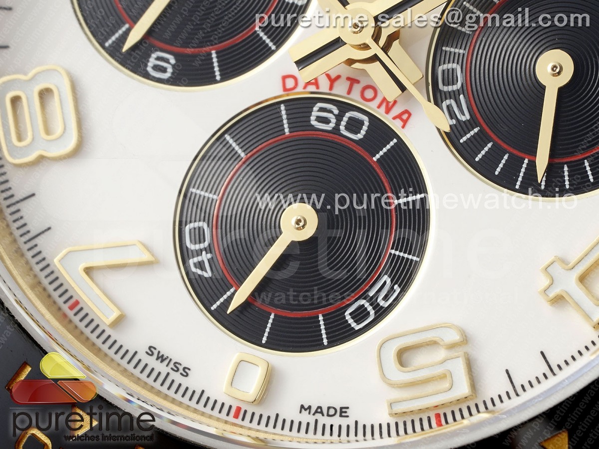 Daytona 116518 QF White/Black Numeral Dial on Oysterflex Strap SH4130 V3 (Gain Weight)
