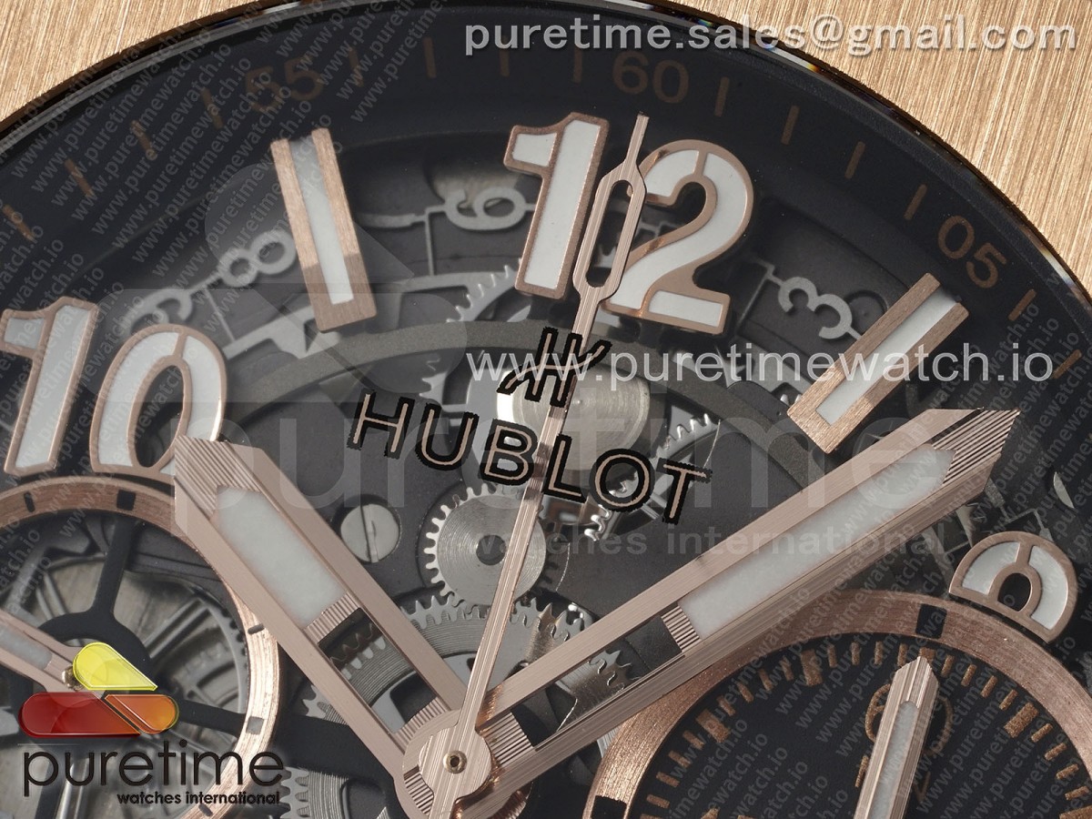 Big Bang Unico 42mm RG BBF Skeleton Dial on Black Rubber Strap A1280 V2