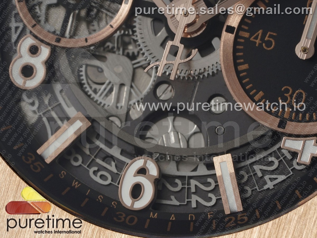 Big Bang Unico 42mm RG BBF Skeleton Dial on Black Rubber Strap A1280 V2