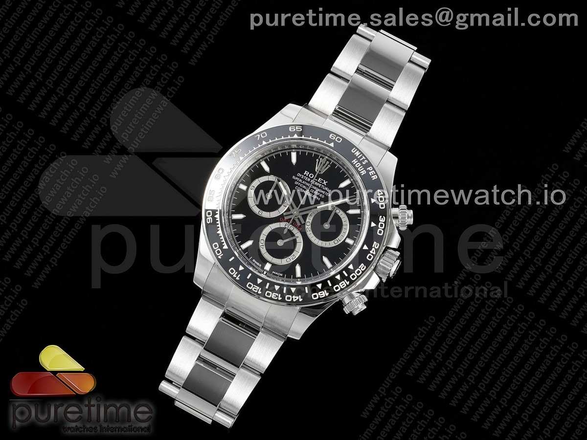 2023 Daytona 126500 Clean 904L Steel Black Dial on SS Braclet SH4131