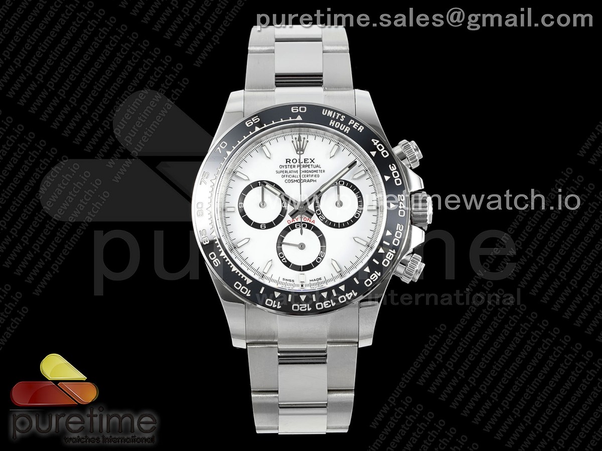 2023 Daytona 126500 Clean 904L Steel White Dial on SS Braclet SH4131
