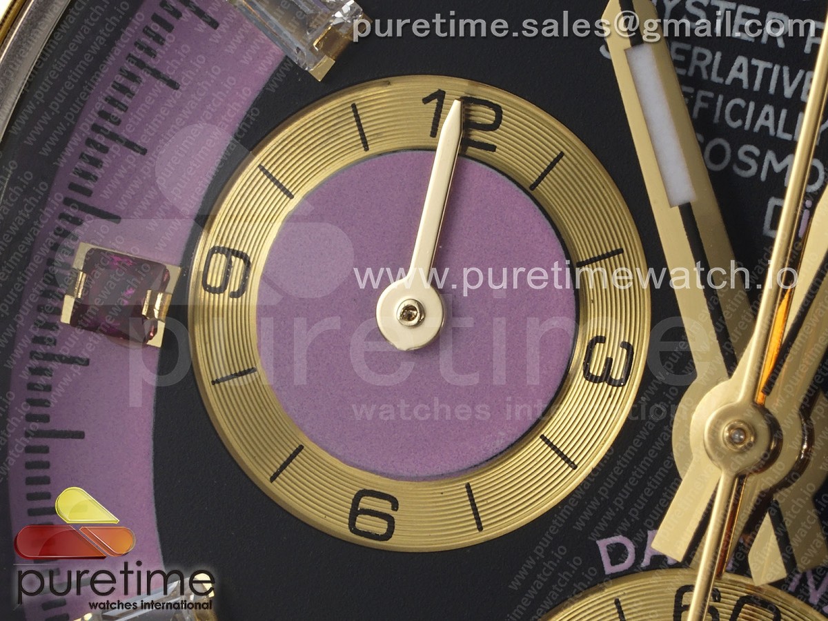 Daytona DIW Carbon Rainbow EF Pink/Black Dial on Pink Nylon Strap A7750