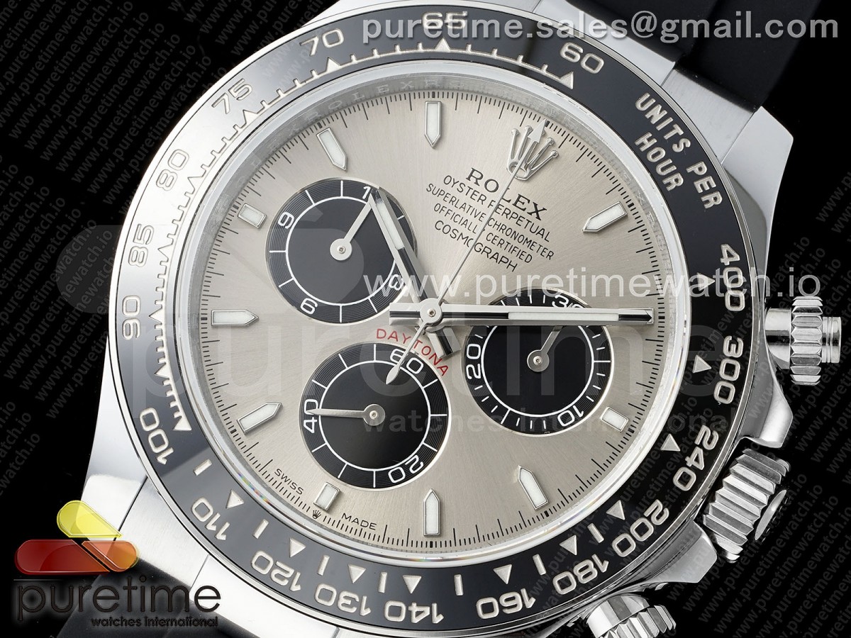 Daytona 126519 QF Gray/Black Dial on Oysterflex Strap SH4131 V6 (Weighted)