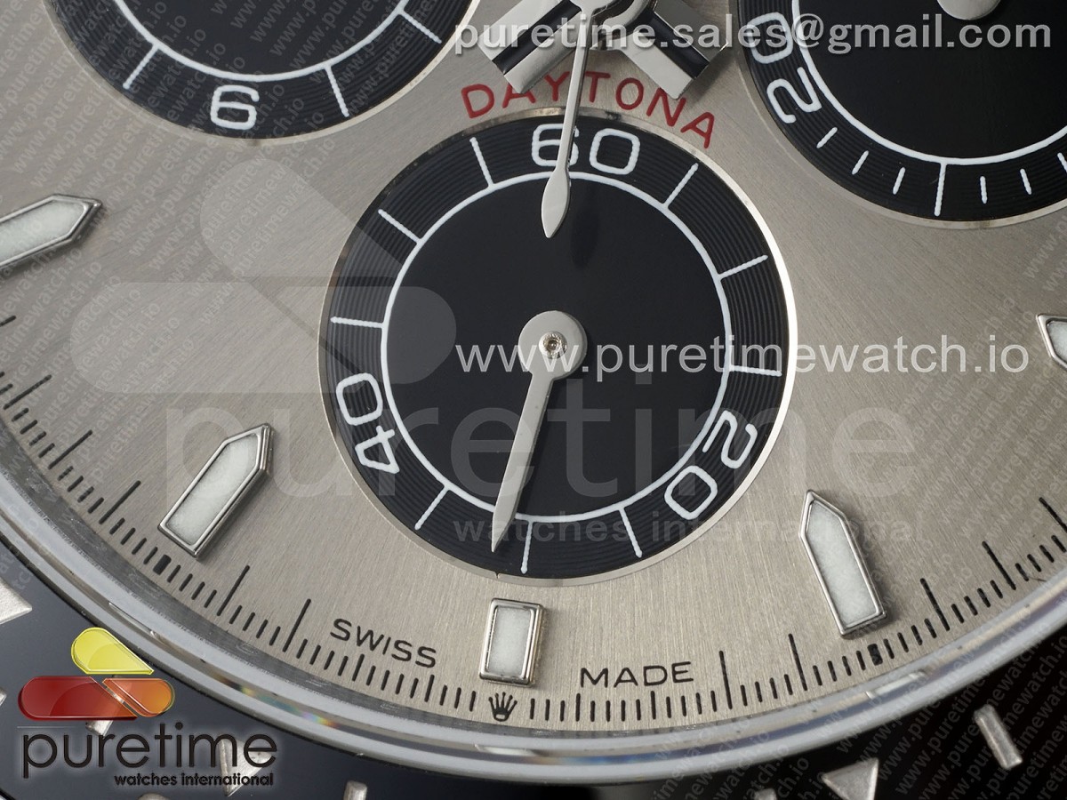 Daytona 126519 QF Gray/Black Dial on Oysterflex Strap SH4131 V6 (Weighted)