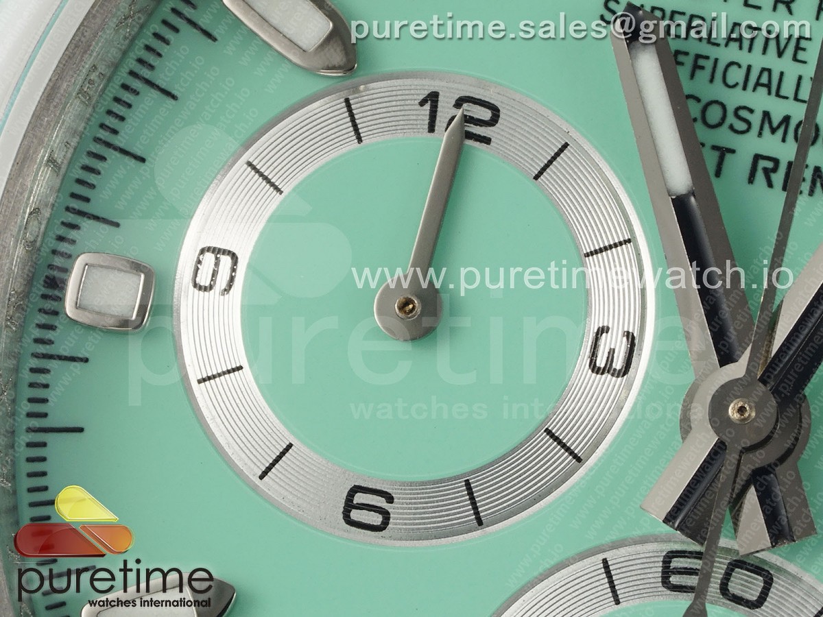 Daytona AET White Solid Ceramic Case and Bracelet Avocado Green Dial N6F DD4801