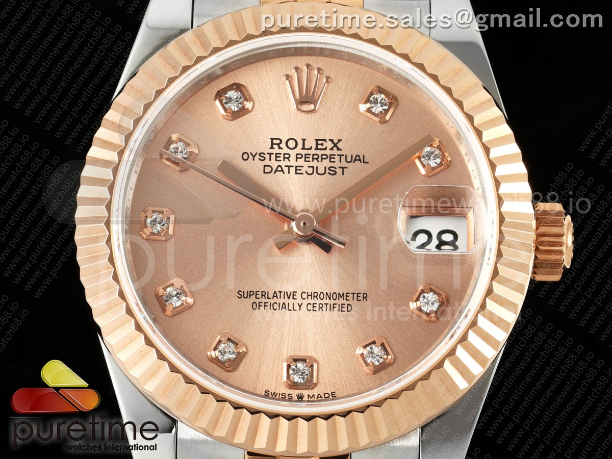 DateJust 31 278271 SS/RG GMF 904L Steel RG Diamonds Dial on Jubilee Bracelet A2824